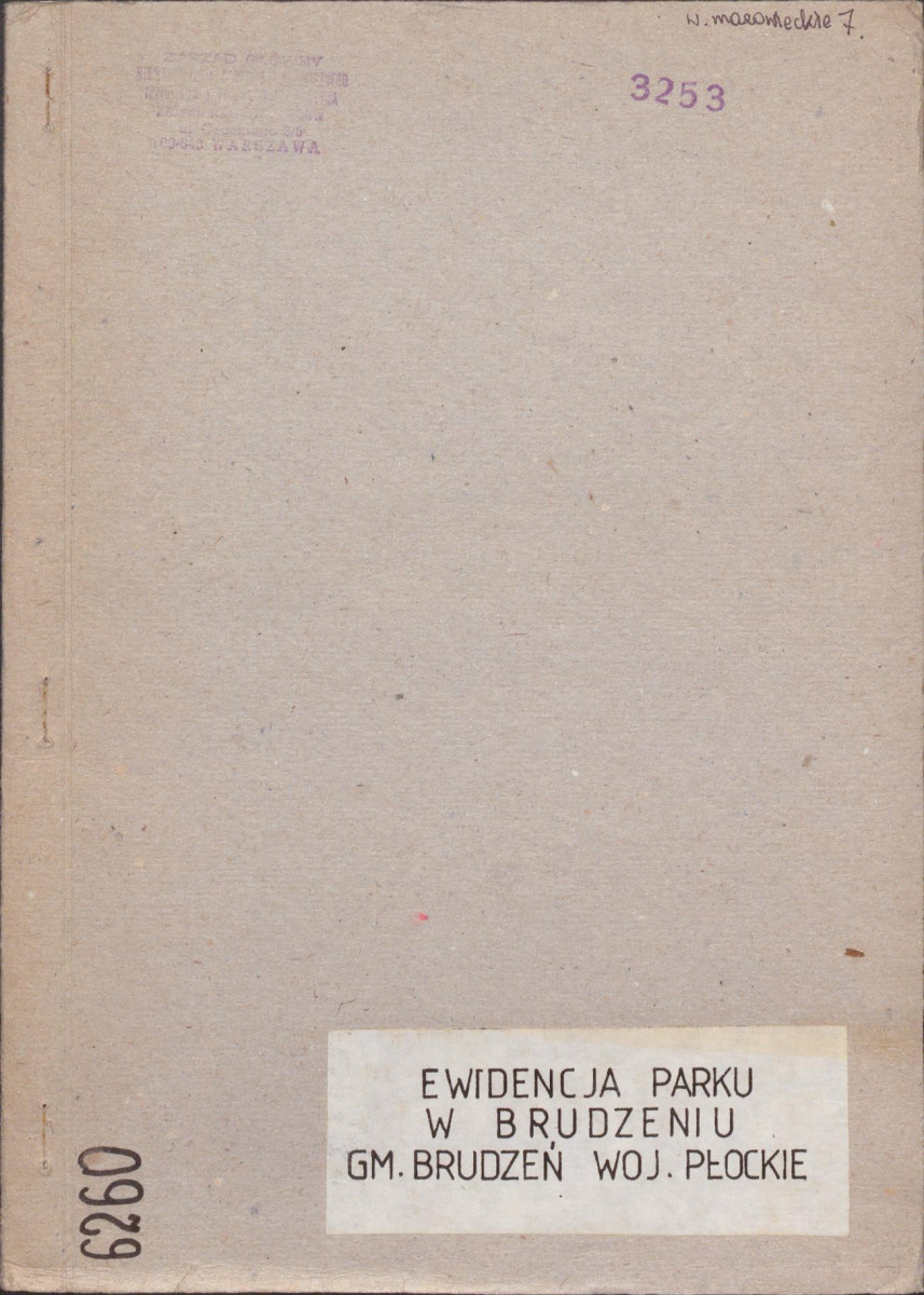 Ewidencja parkowa, skan nr 1