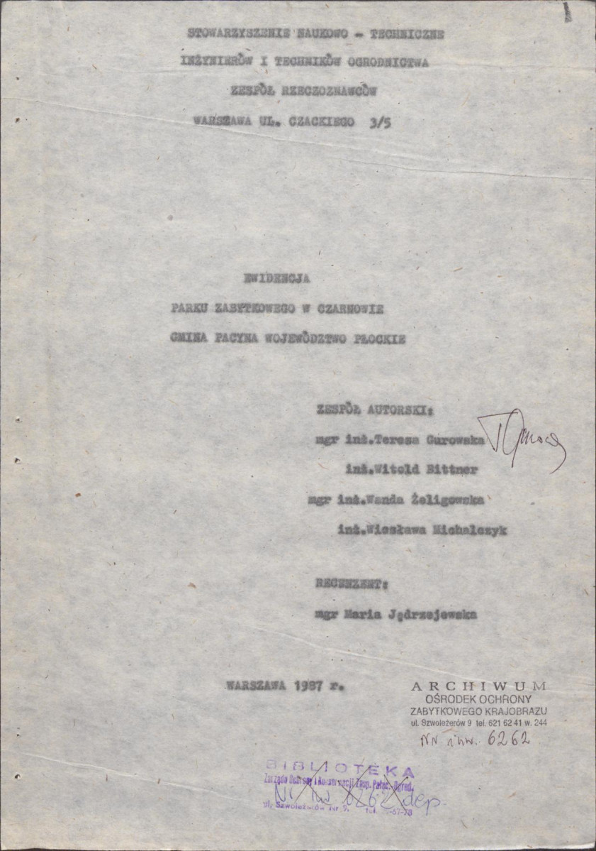 Ewidencja parkowa, skan nr 5