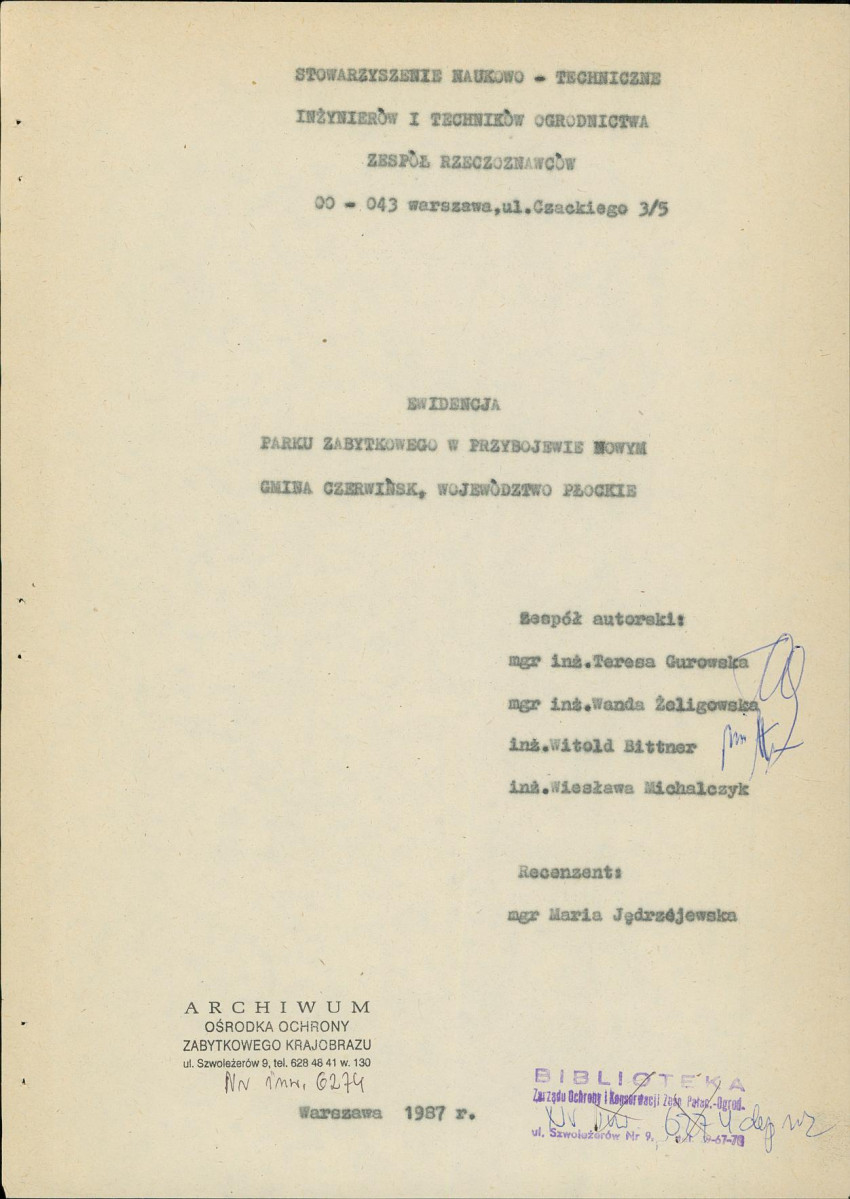 Ewidencja parkowa, skan nr 5