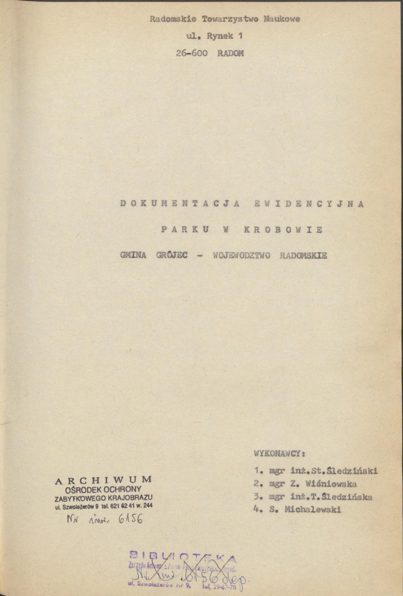 EP - Ewidencja parkowa, skan nr 4