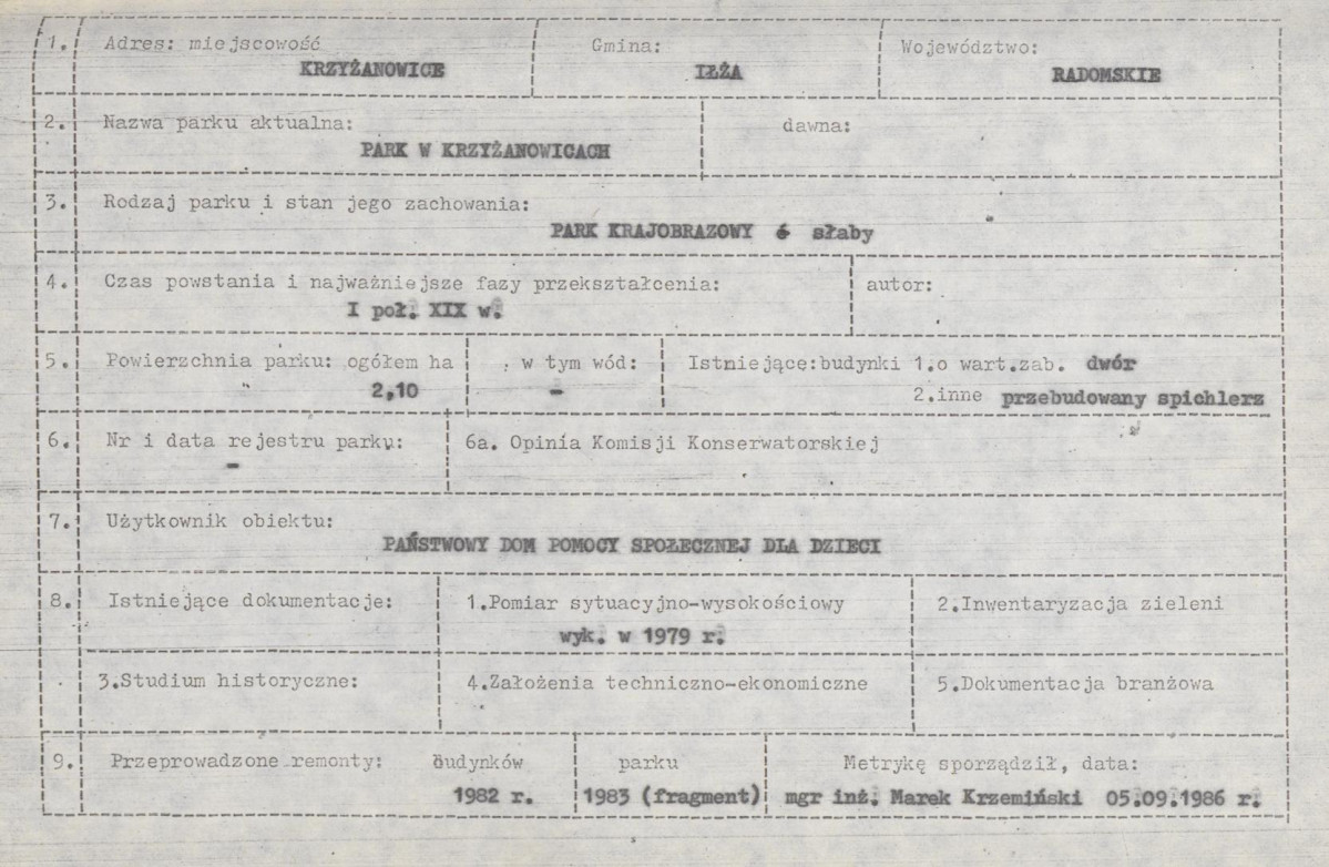 Ewidencja parkowa, skan nr 8