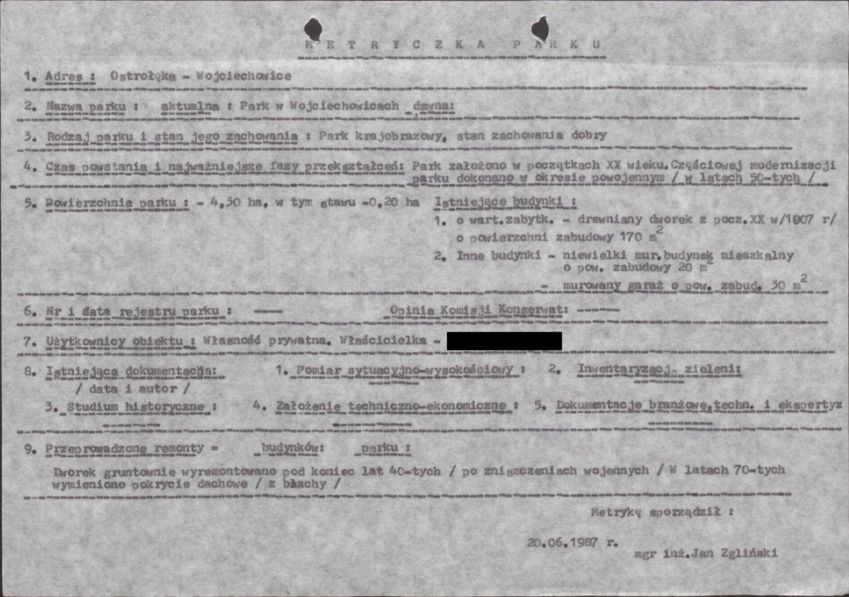 EP - Ewidencja parkowa, skan nr 6