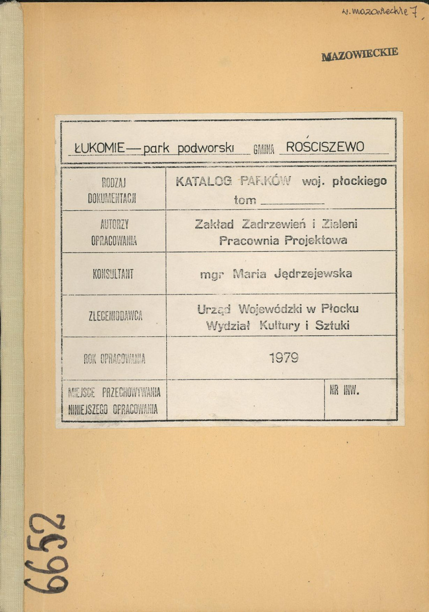 Ewidencja parkowa, skan nr 1