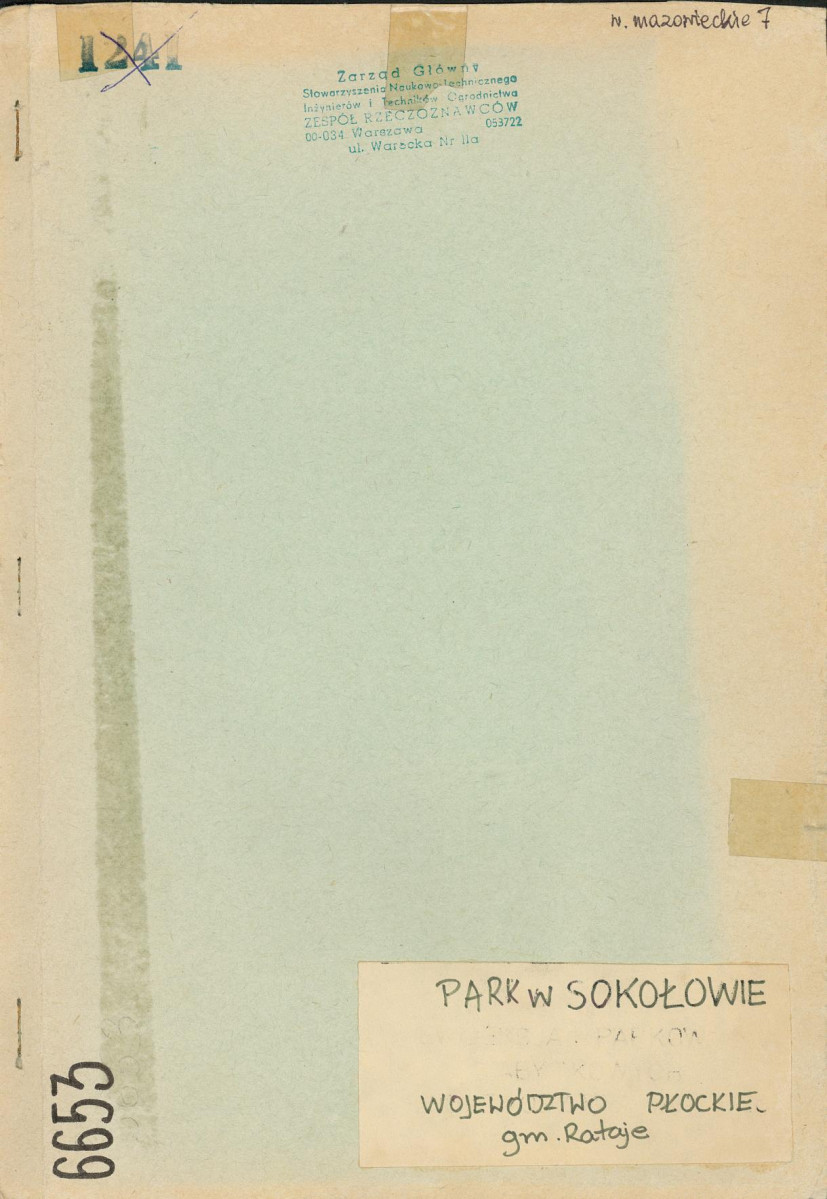 Ewidencja parkowa, skan nr 1