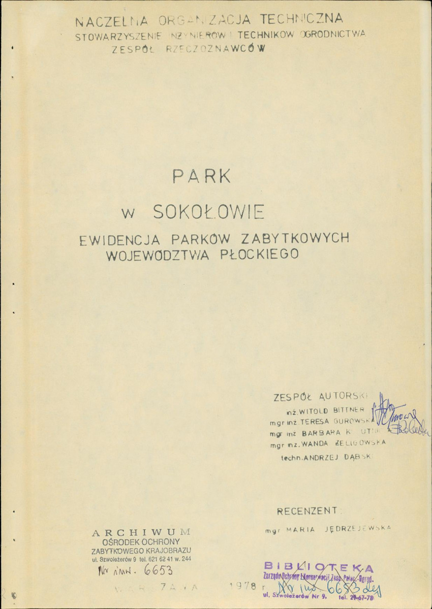 Ewidencja parkowa, skan nr 5