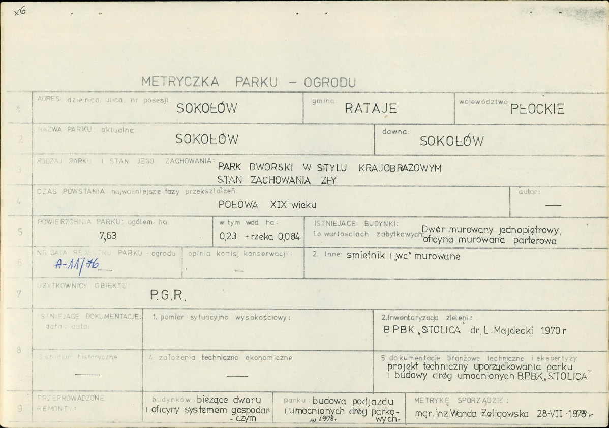 Ewidencja parkowa, skan nr 6