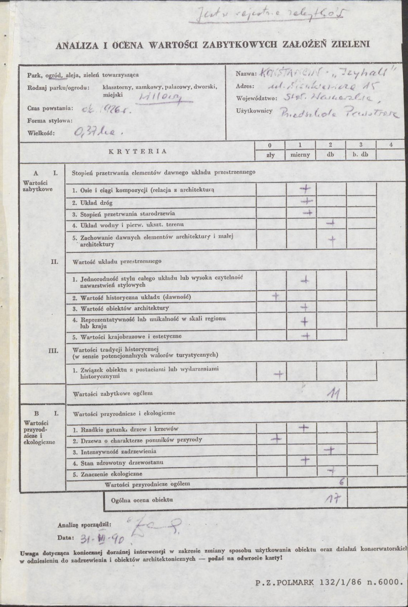 Ewidencja parkowa, skan nr 3