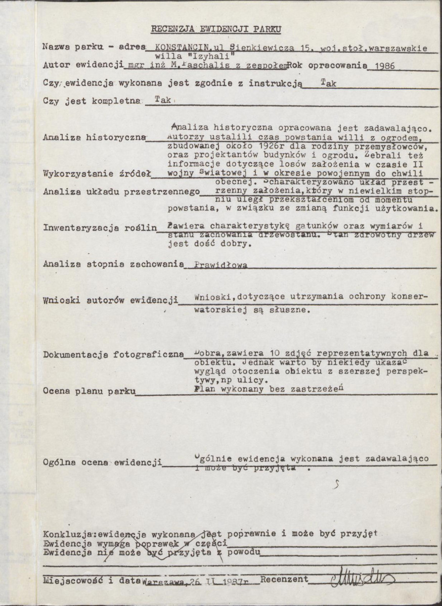 Ewidencja parkowa, skan nr 4