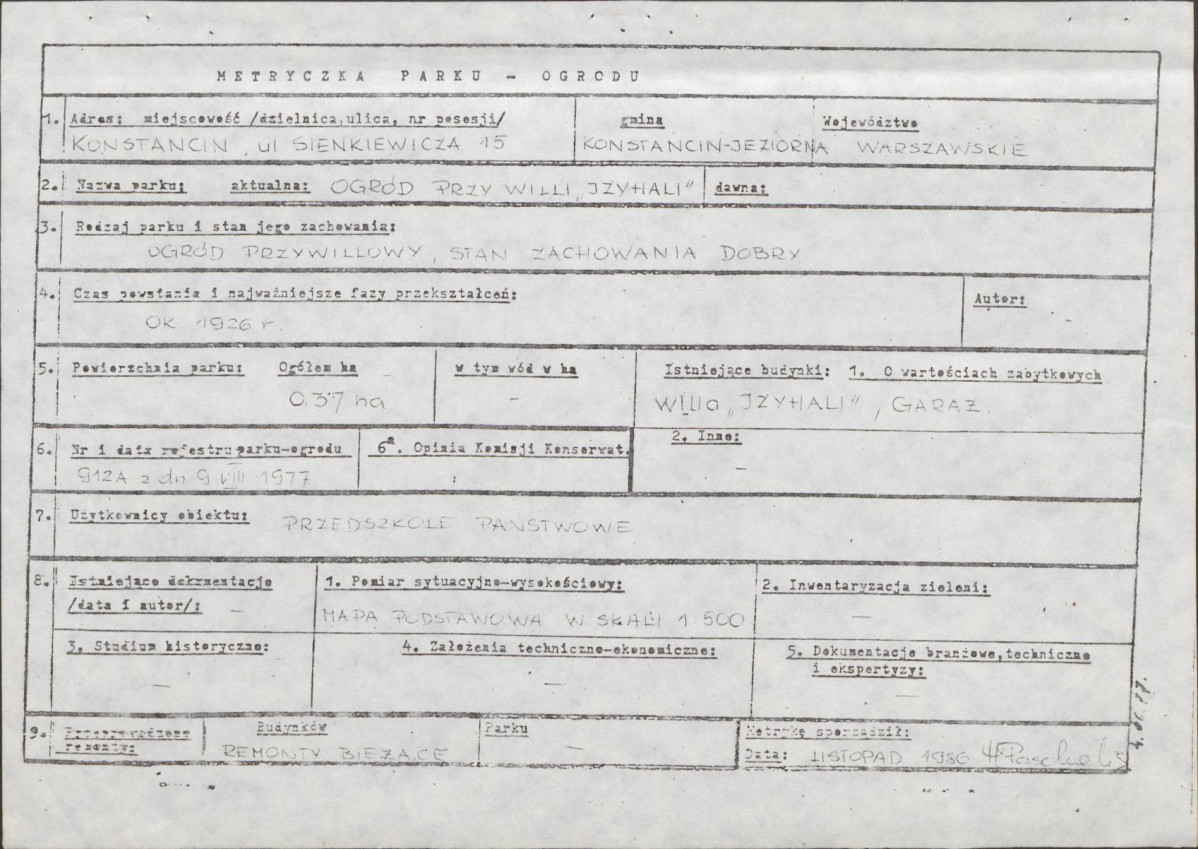 Ewidencja parkowa, skan nr 6
