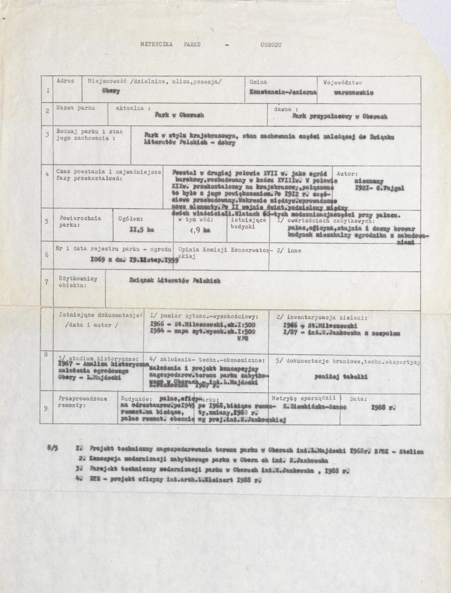 Ewidencja parkowa, skan nr 8