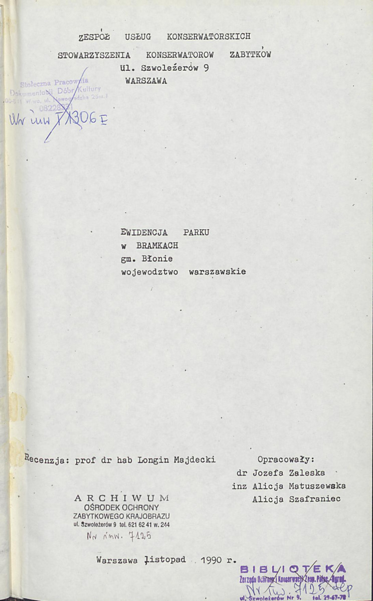 Ewidencja parkowa, skan nr 4