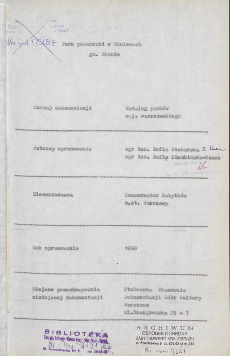 Ewidencja parkowa, skan nr 4