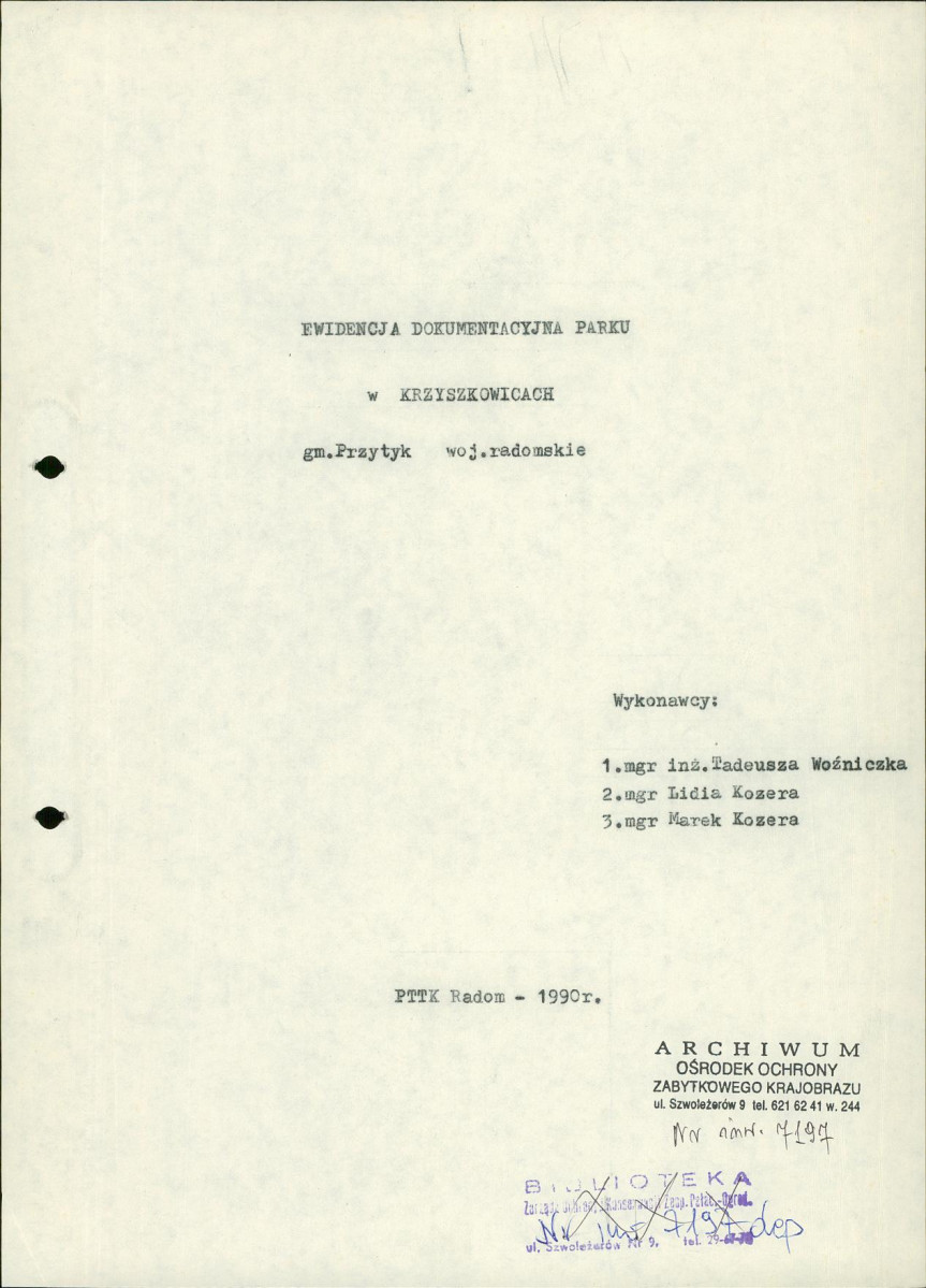 Ewidencja parkowa, skan nr 4