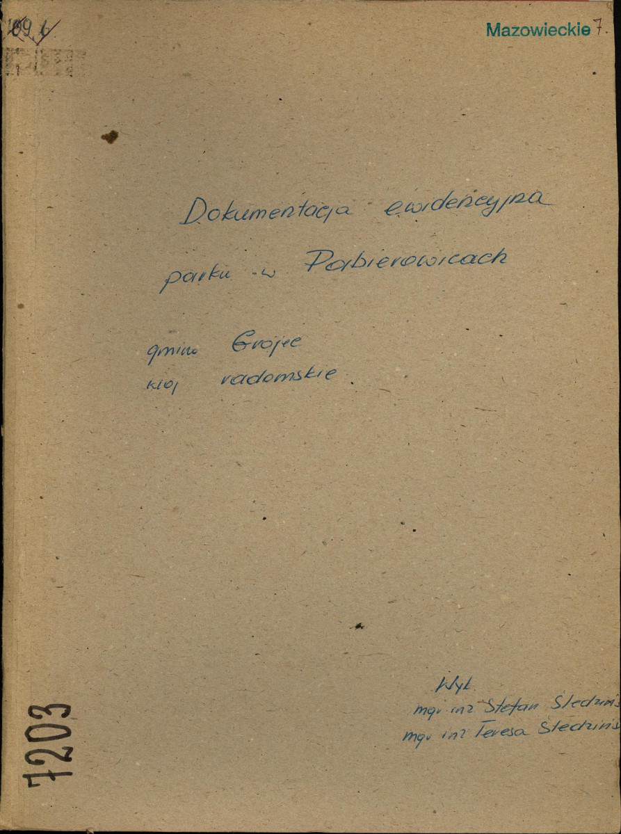 EP - Ewidencja parkowa, skan nr 1