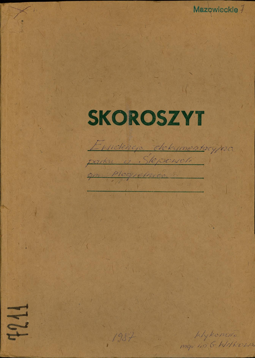 EP - Ewidencja parkowa, skan nr 1