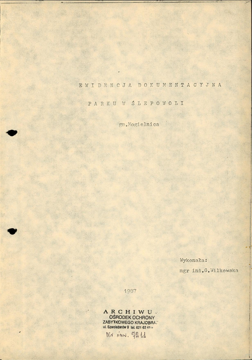 EP - Ewidencja parkowa, skan nr 4
