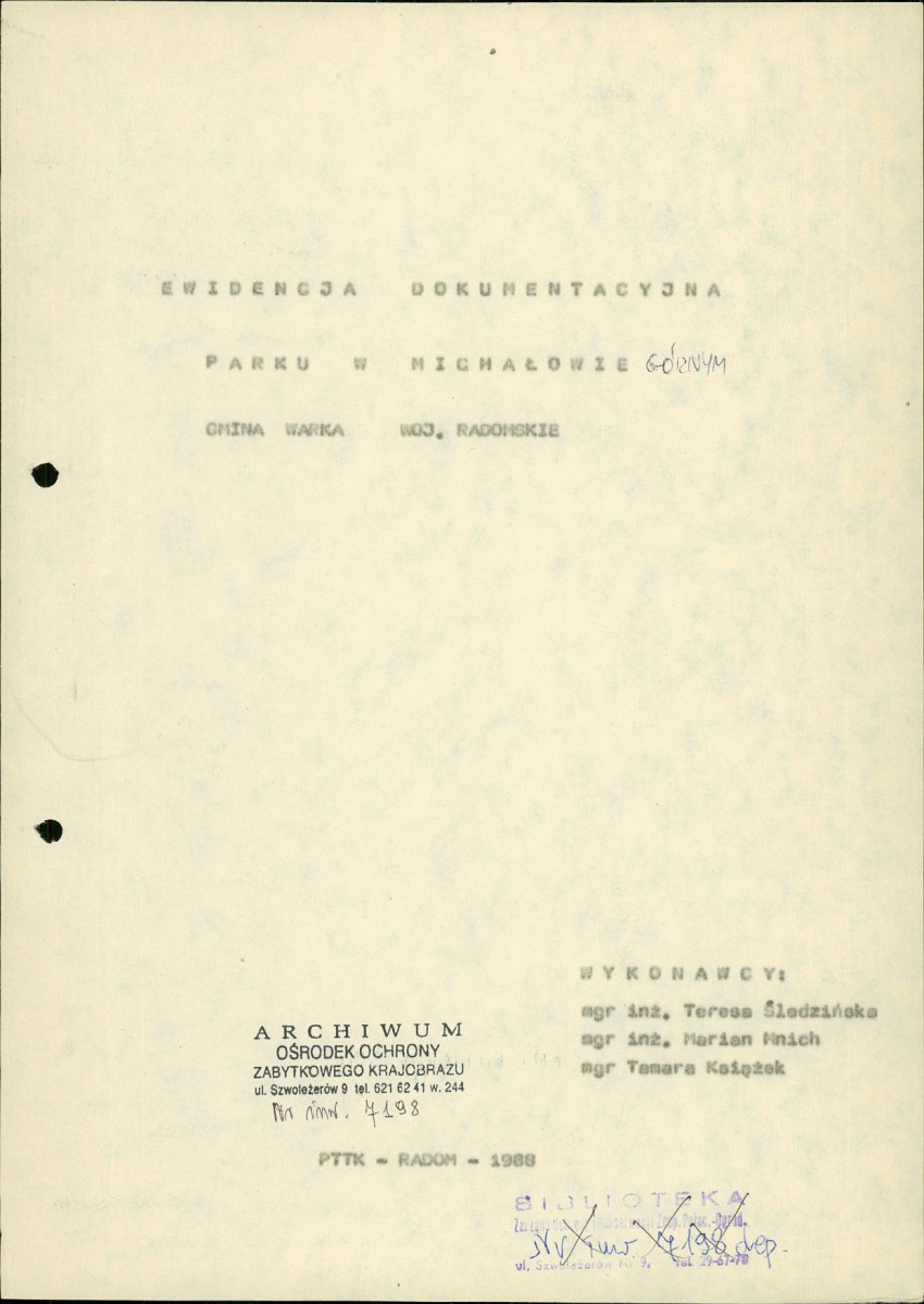 EP - Ewidencja parkowa, skan nr 4