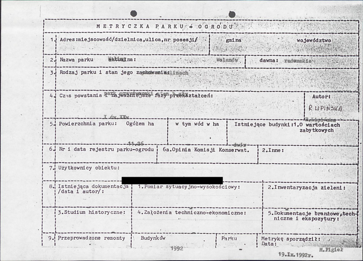 Ewidencja parkowa, skan nr 7