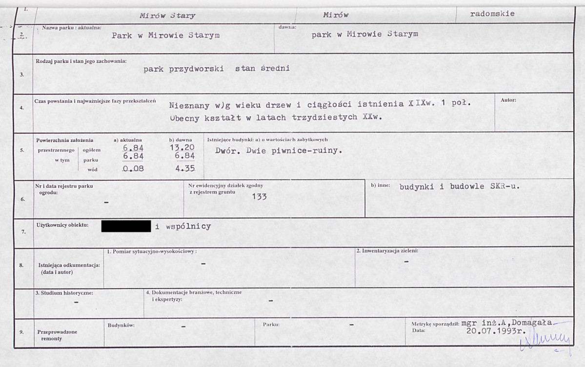 Ewidencja parkowa, skan nr 6