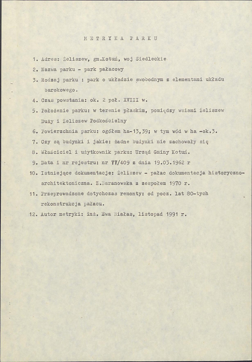 Ewidencja parkowa, skan nr 9