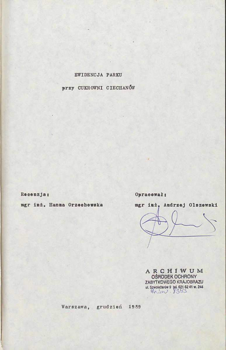EP - Ewidencja parkowa, skan nr 4