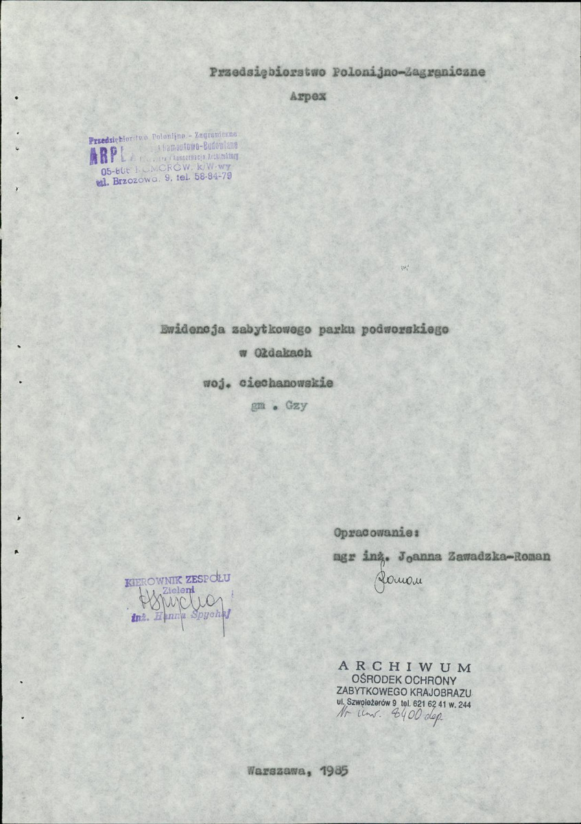 EP - Ewidencja parkowa, skan nr 4