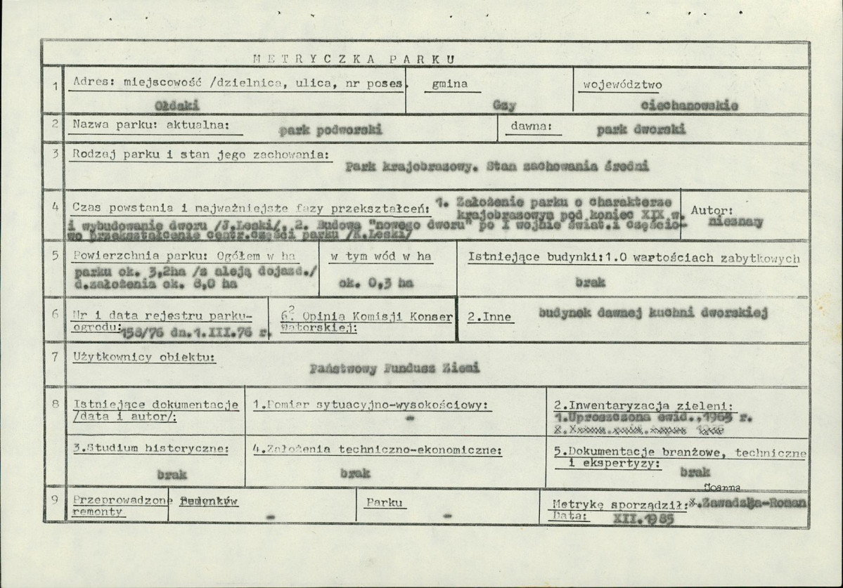 EP - Ewidencja parkowa, skan nr 6