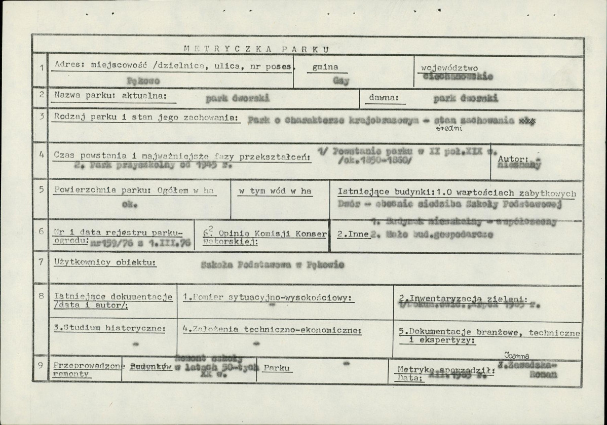 EP - Ewidencja parkowa, skan nr 7
