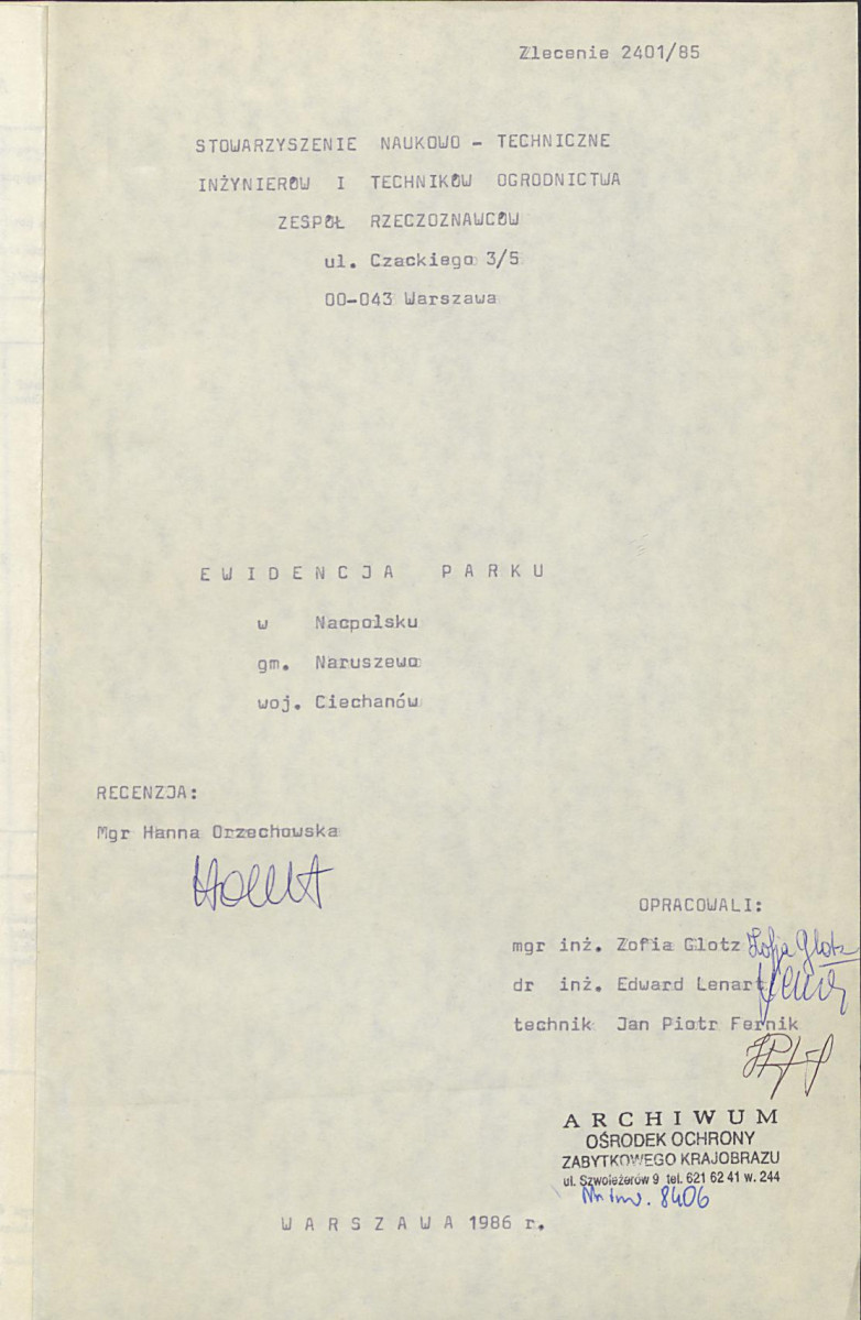 Ewidencja parkowa, skan nr 5