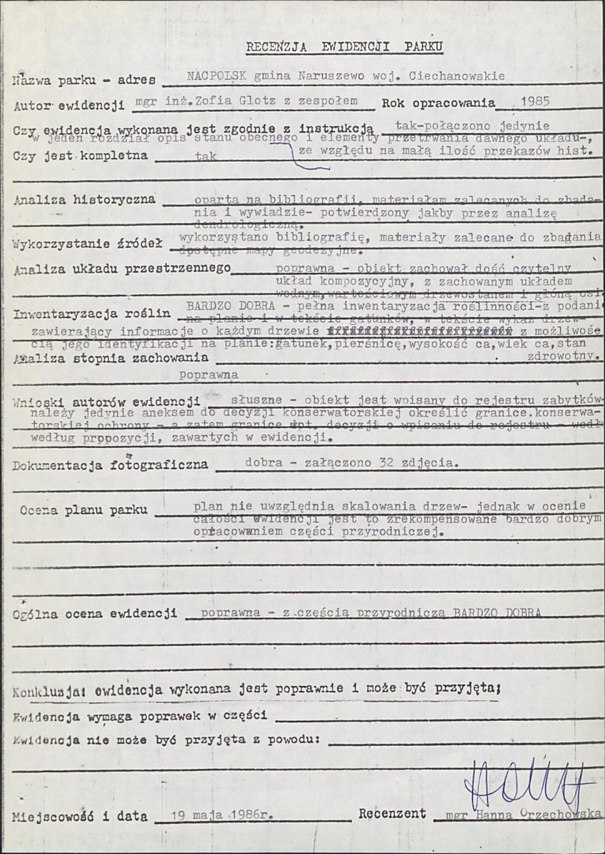 Ewidencja parkowa, skan nr 6