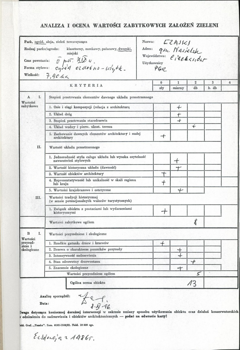 Ewidencja parkowa, skan nr 3