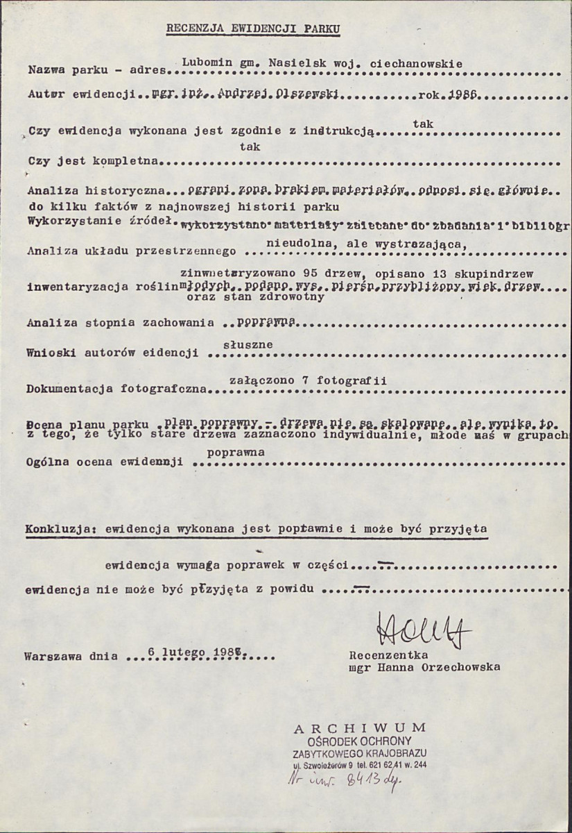 Ewidencja parkowa, skan nr 6