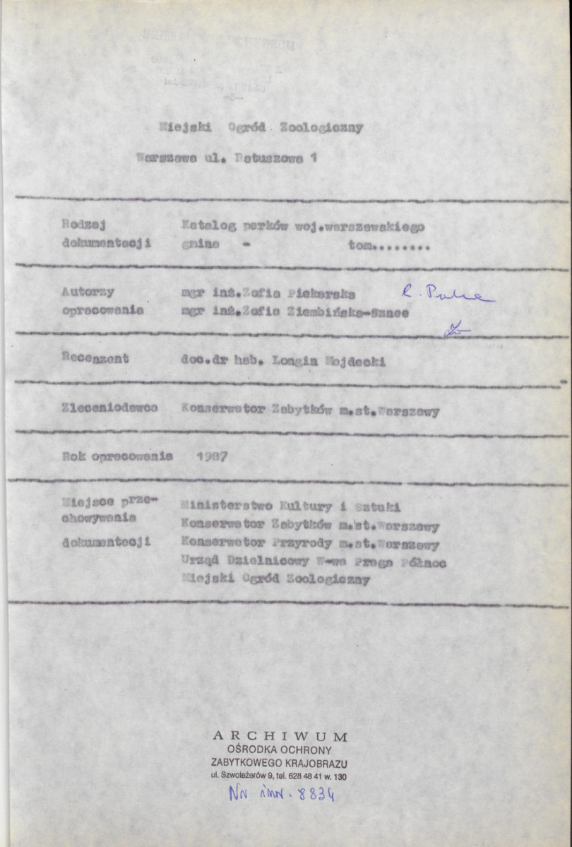 Ewidencja parkowa, skan nr 3