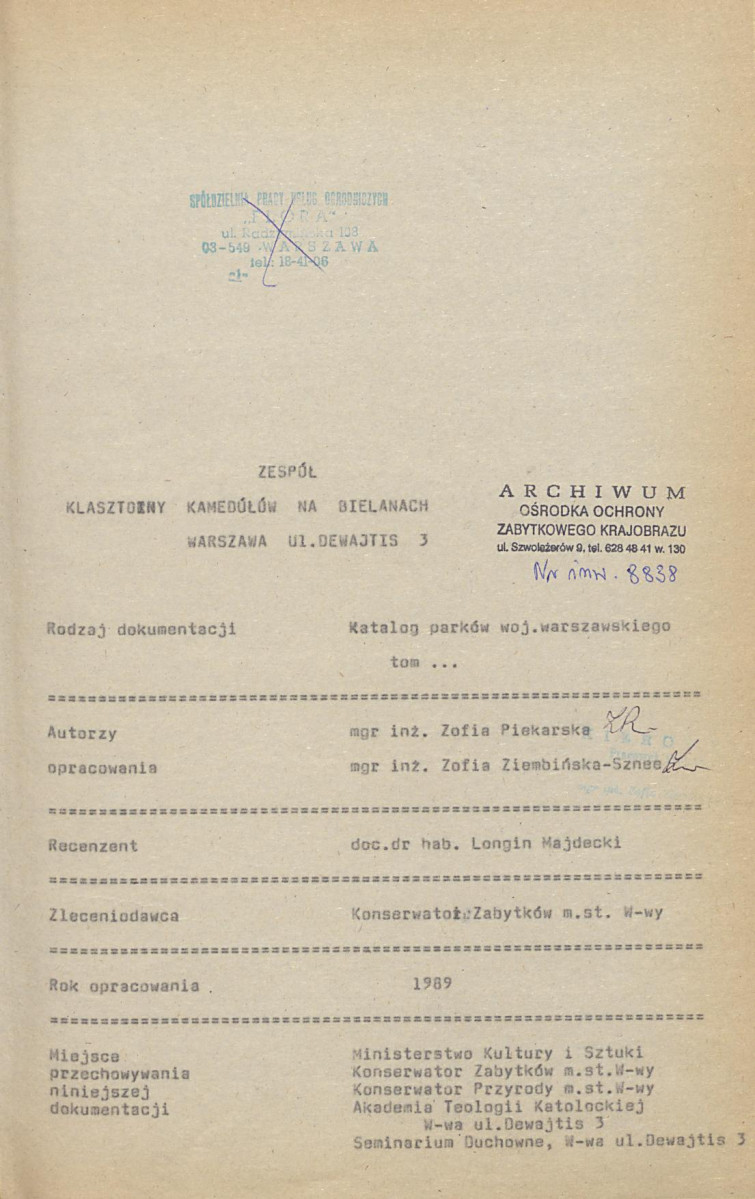 Ewidencja parkowa, skan nr 3