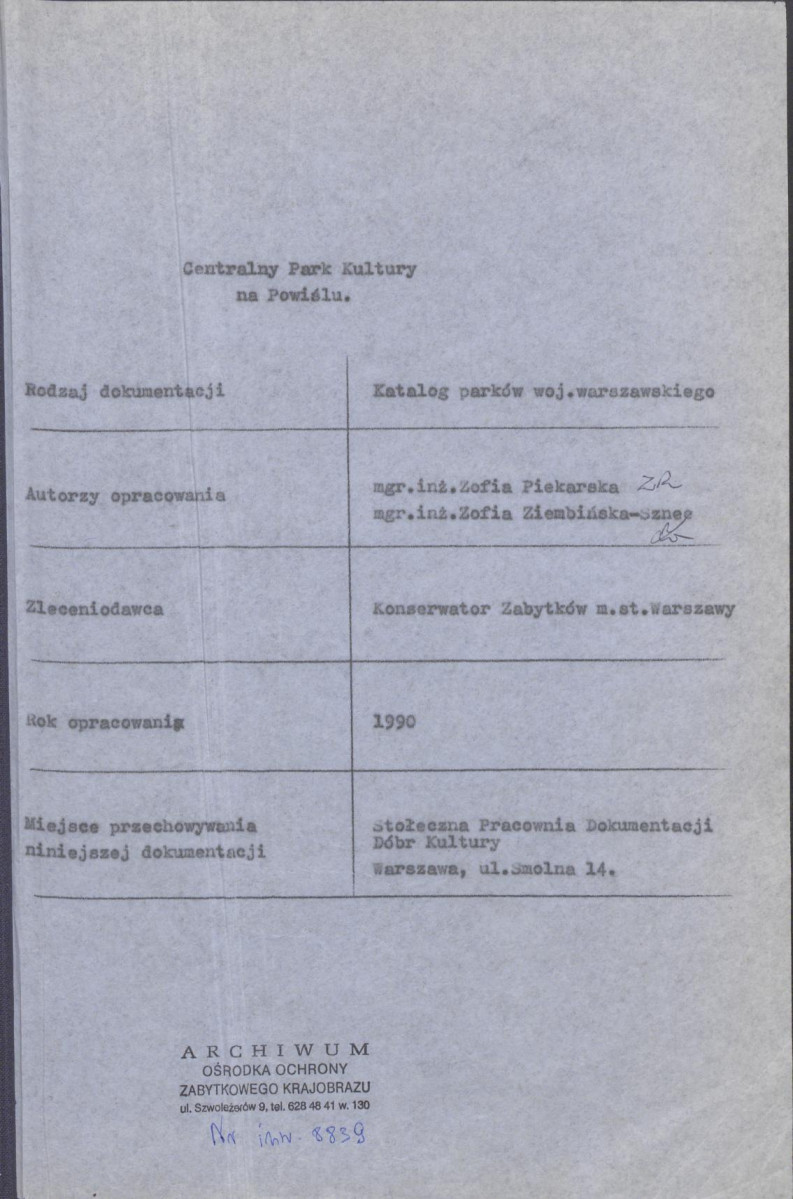 Ewidencja parkowa, skan nr 3