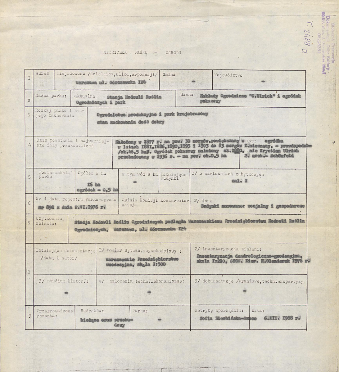 Ewidencja parkowa, skan nr 62