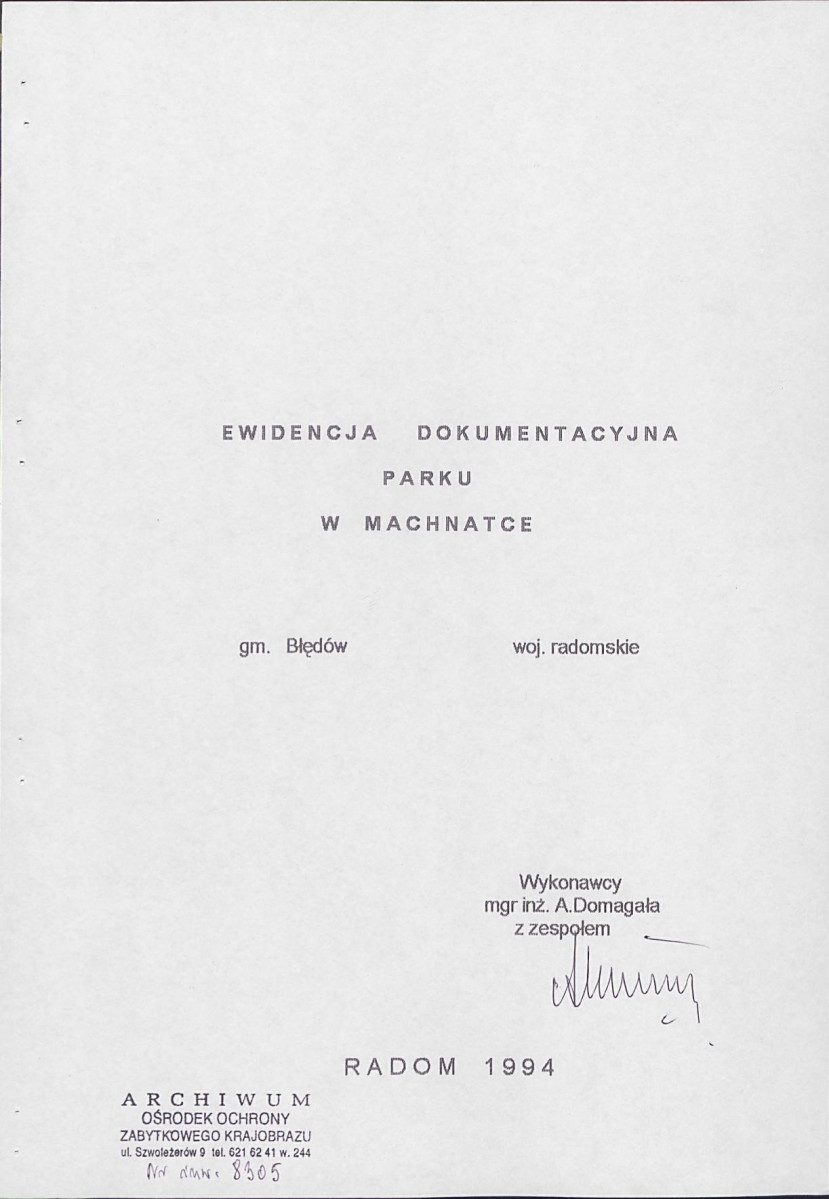 EP - Ewidencja parkowa, skan nr 5