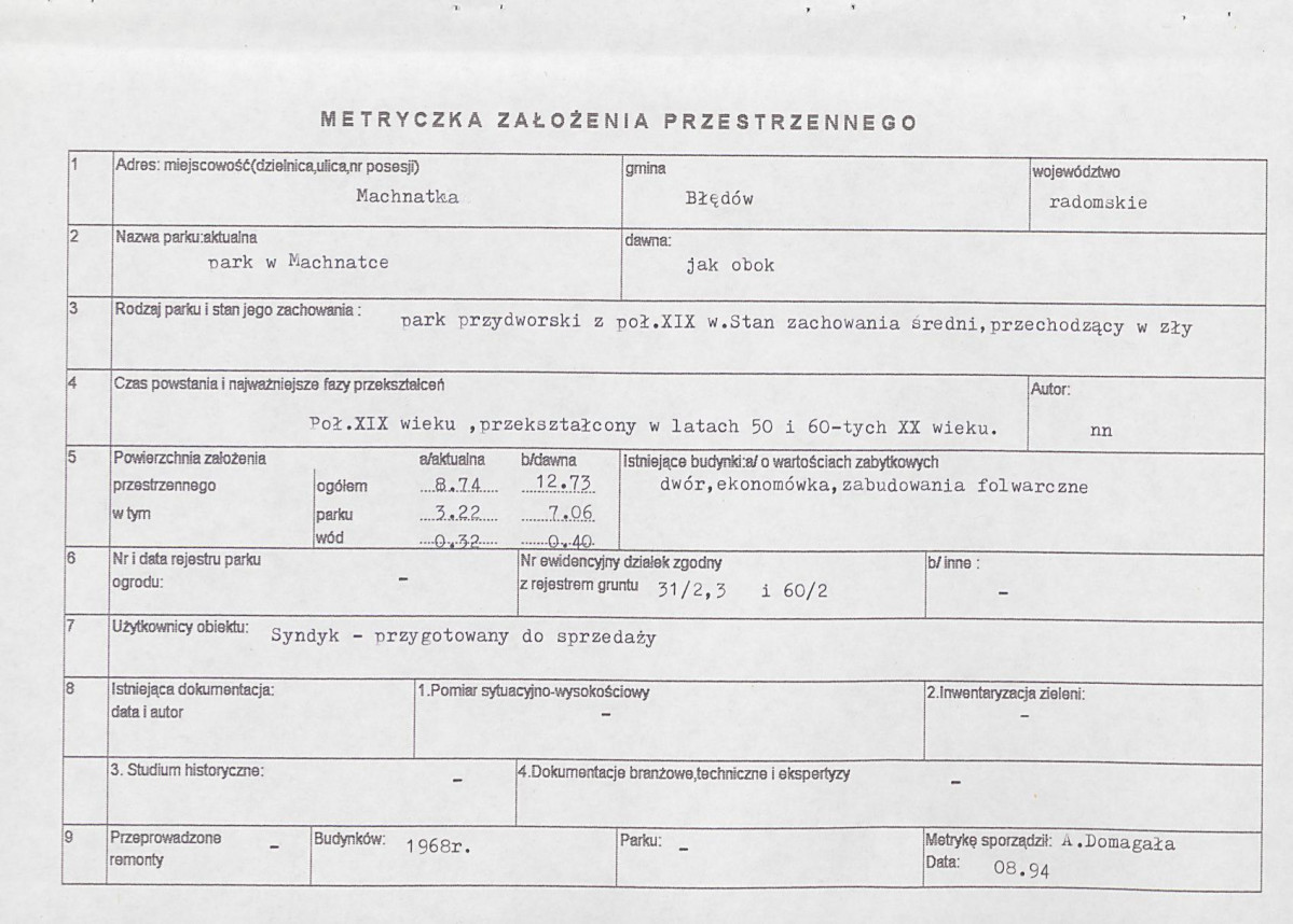 EP - Ewidencja parkowa, skan nr 7