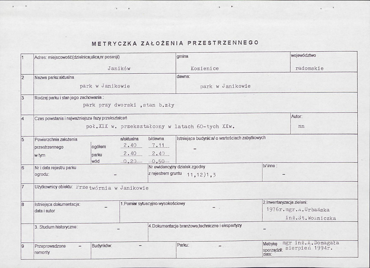 EP - Ewidencja parkowa, skan nr 6