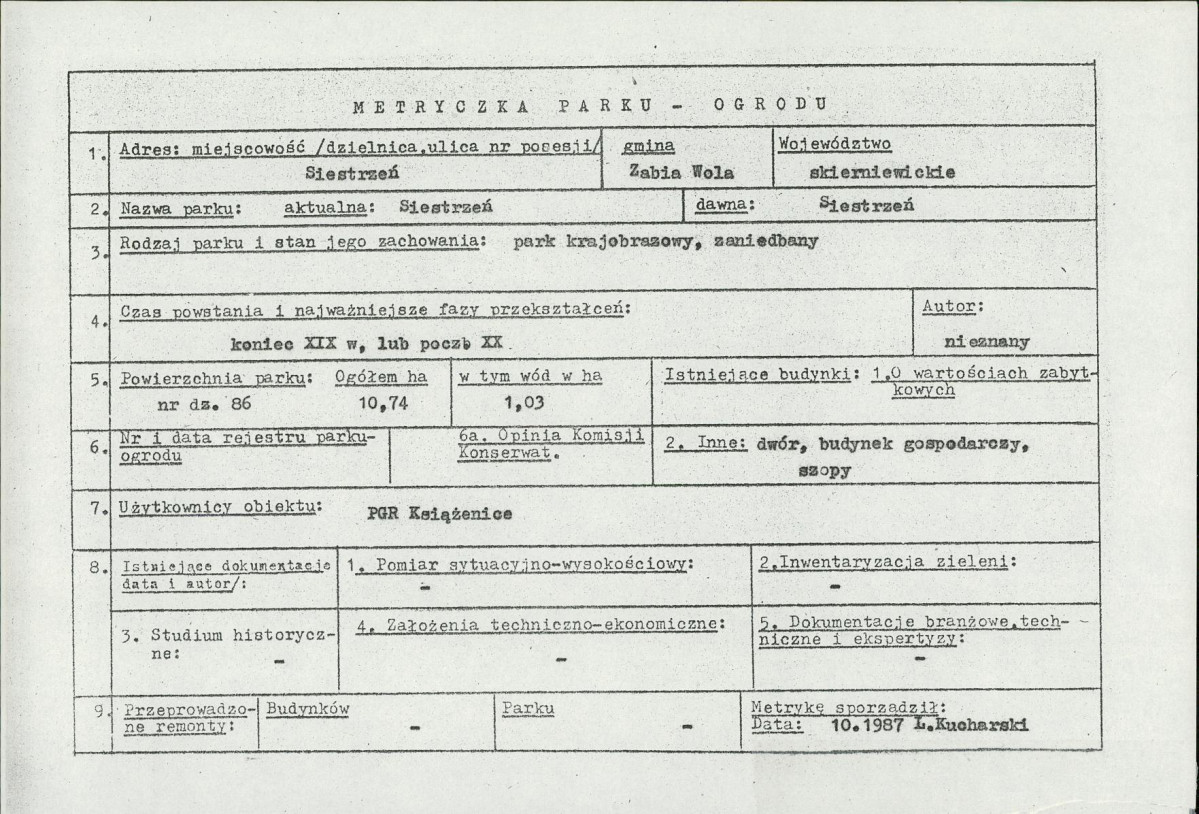 EP - Ewidencja parkowa, skan nr 3