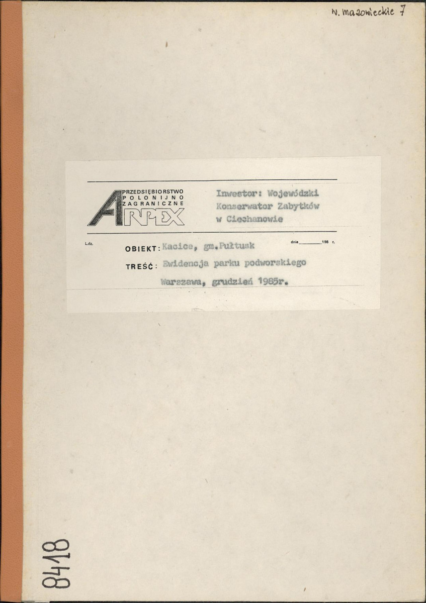 EP - Ewidencja parkowa, skan nr 1