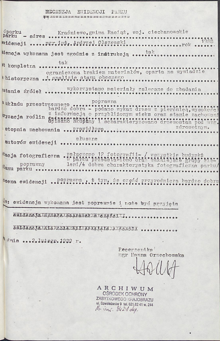 Ewidencja parkowa, skan nr 6