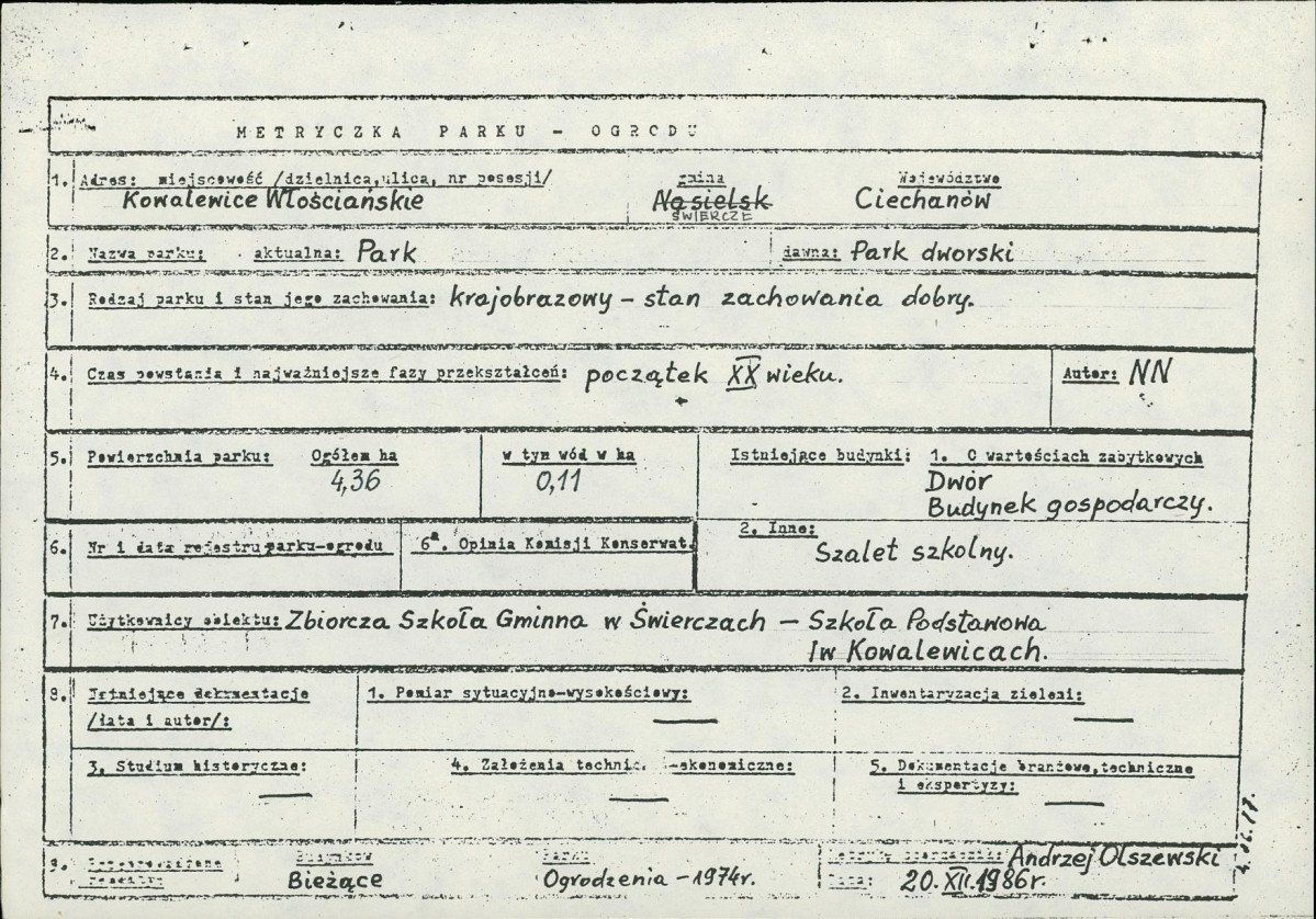 Ewidencja parkowa, skan nr 7