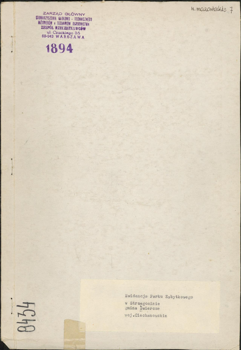 EP - Ewidencja parkowa, skan nr 1