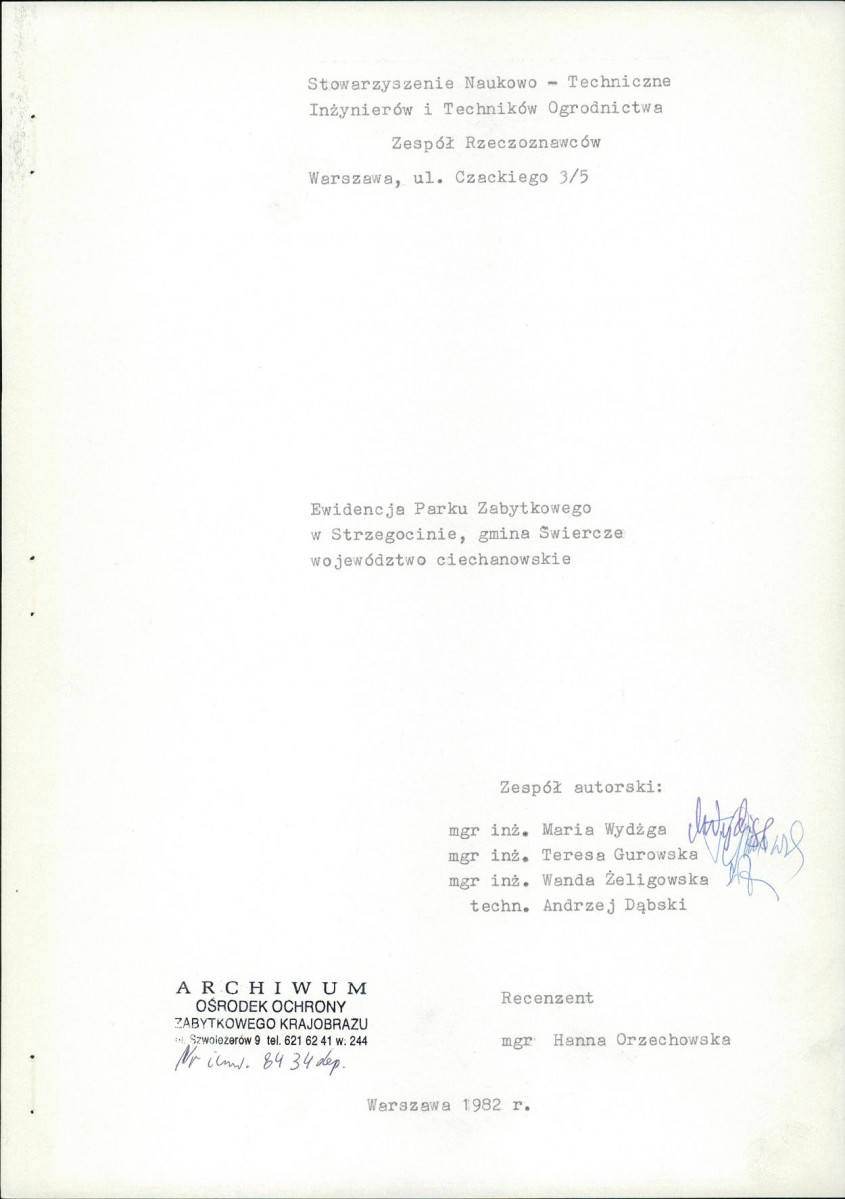 EP - Ewidencja parkowa, skan nr 5