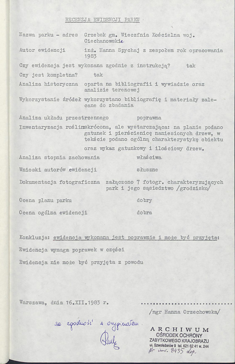 Ewidencja parkowa, skan nr 5
