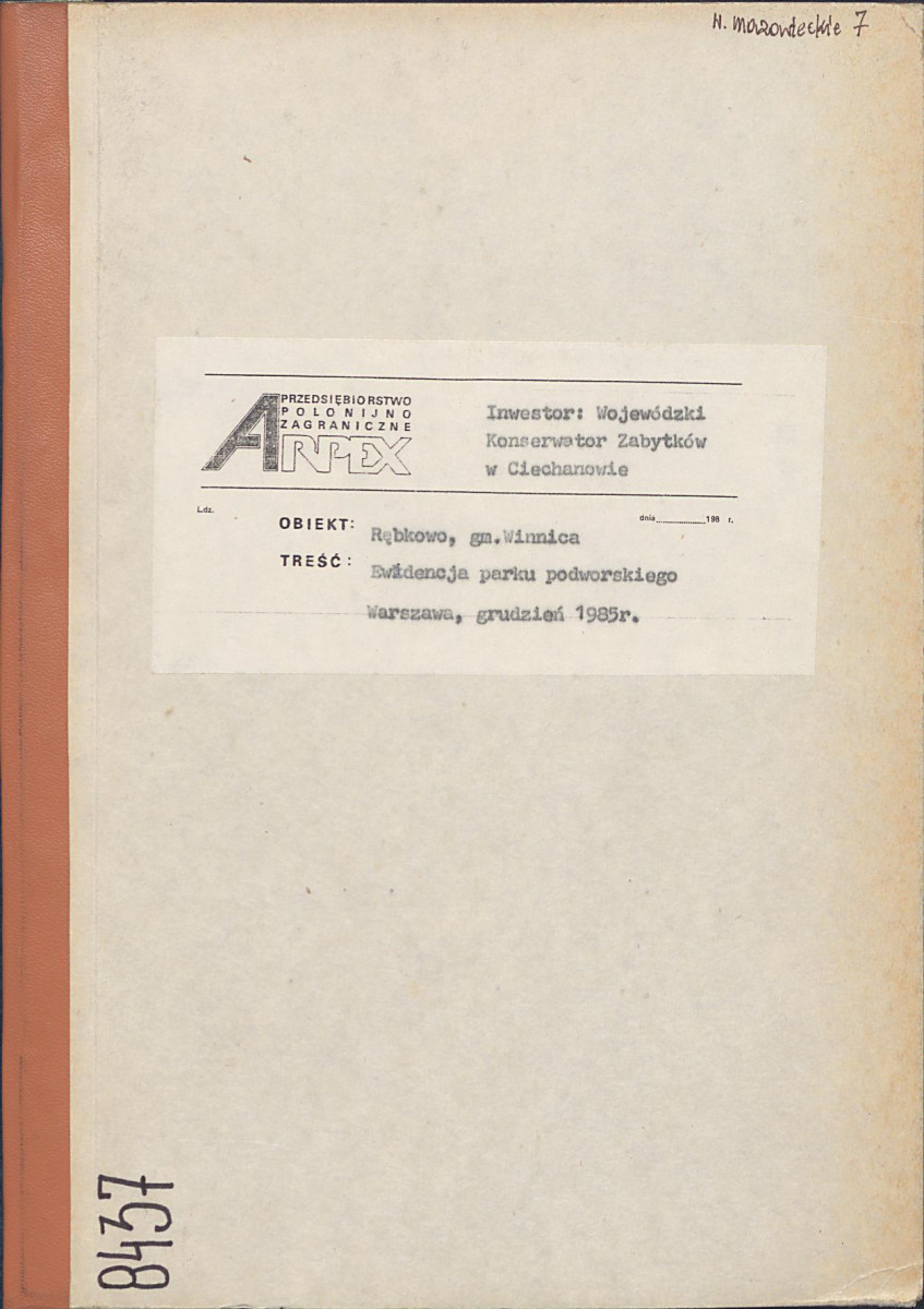 EP - Ewidencja parkowa, skan nr 1