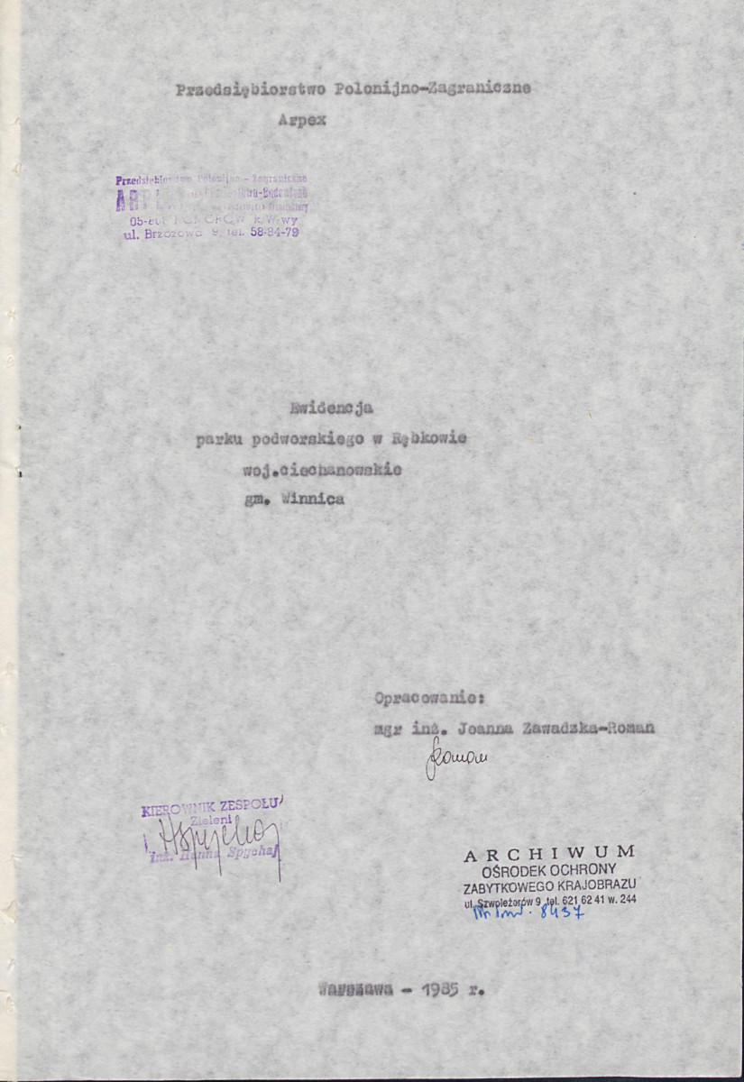 EP - Ewidencja parkowa, skan nr 4