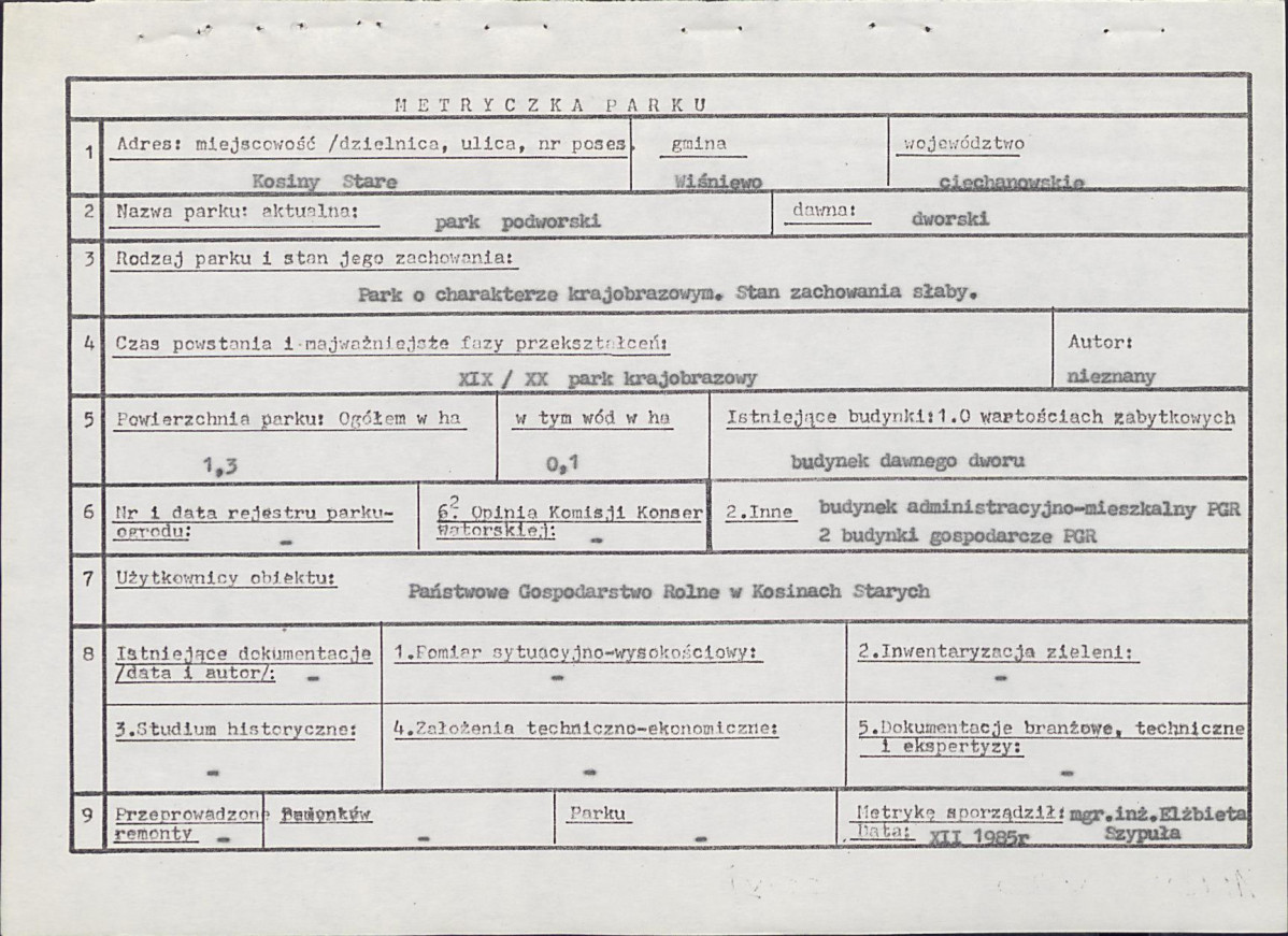 Ewidencja parkowa, skan nr 6