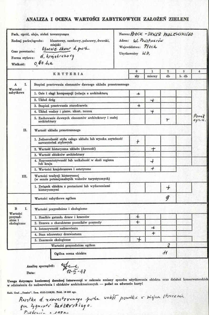 EP - Ewidencja parkowa, skan nr 3